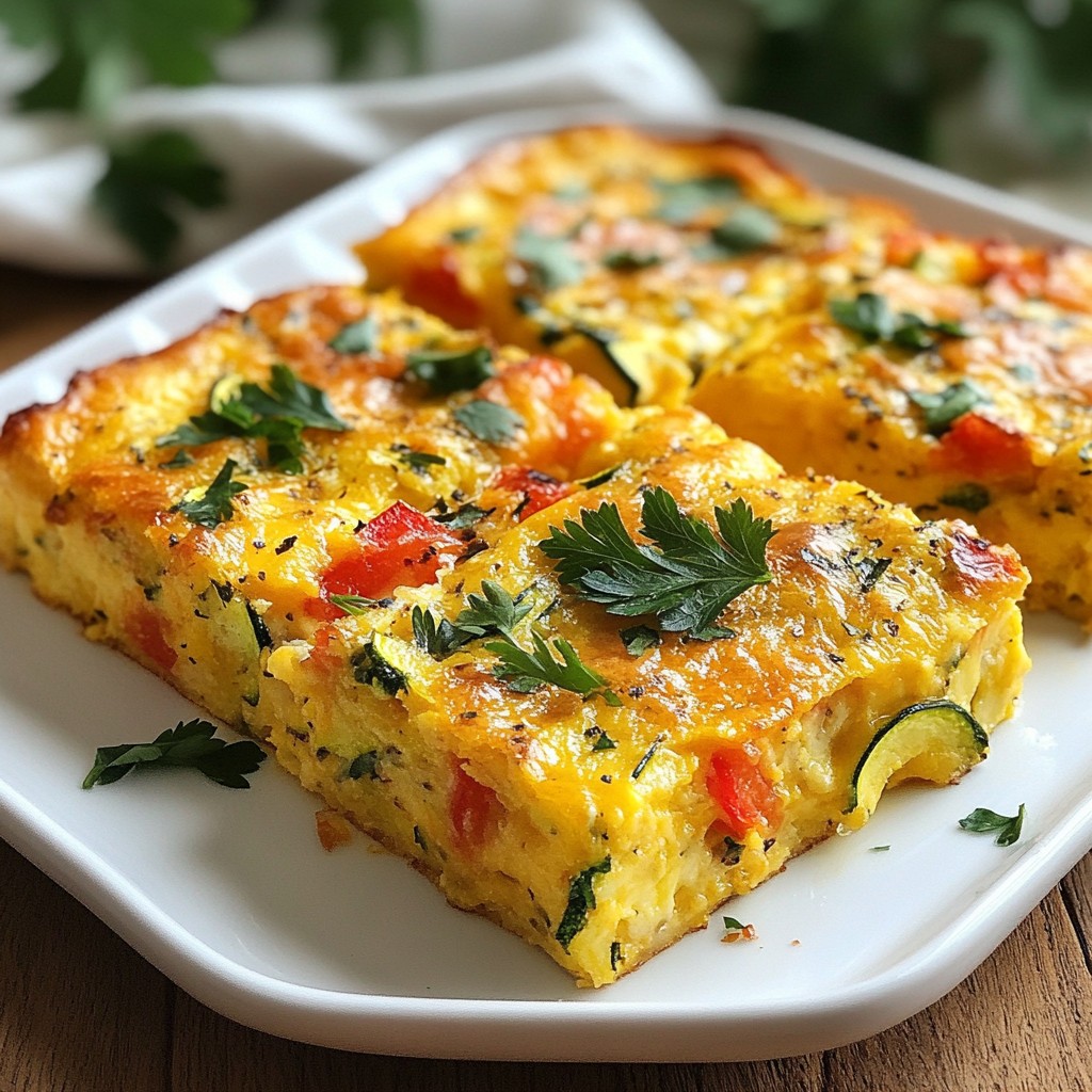 Make-ahead Meals Zucchini Cheddar Breakfast Bake