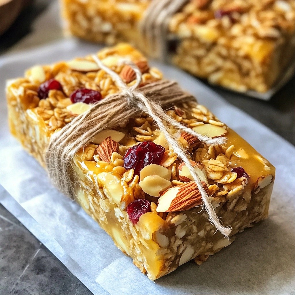 Make-ahead Meals Honey Almond Granola Bars Delight
