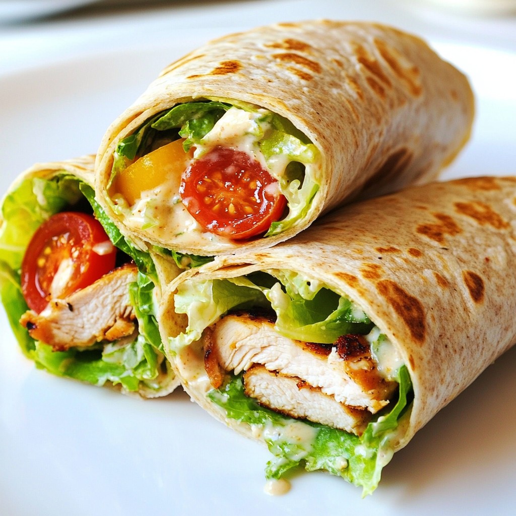 Healthy Meal Prep Grilled Chicken Caesar Wraps Delight