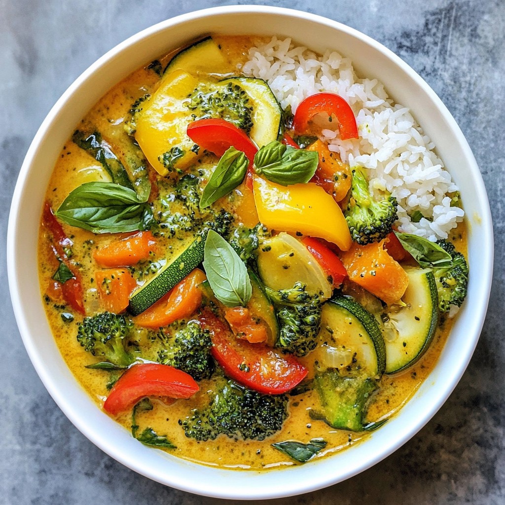 Easy Freezer Meals Thai Red Curry with Vegetables Recipe