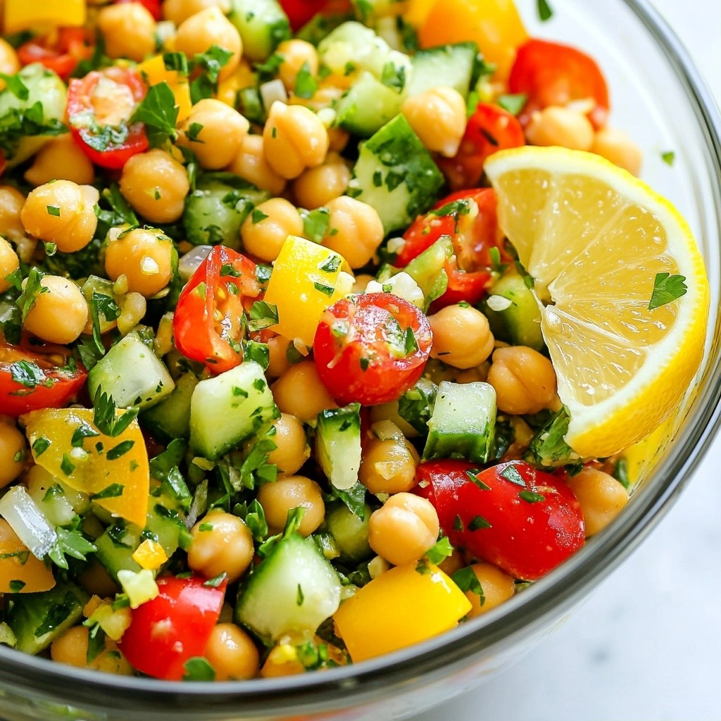 Quick Meal Prep Lemon Herb Chickpea Salad Delight