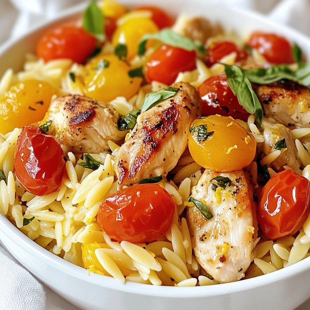 Quick Meal Prep Lemon Basil Chicken Orzo Delight