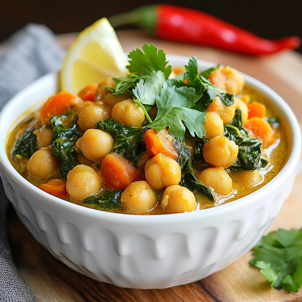 Flavorful Batch Cooking Chickpea and Spinach Stew