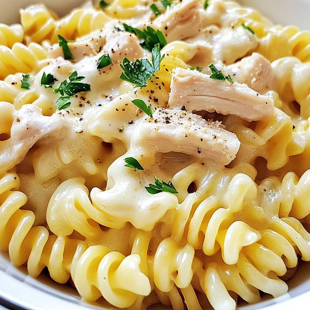 Easy Freezer Meals Chicken Alfredo Pasta Delight