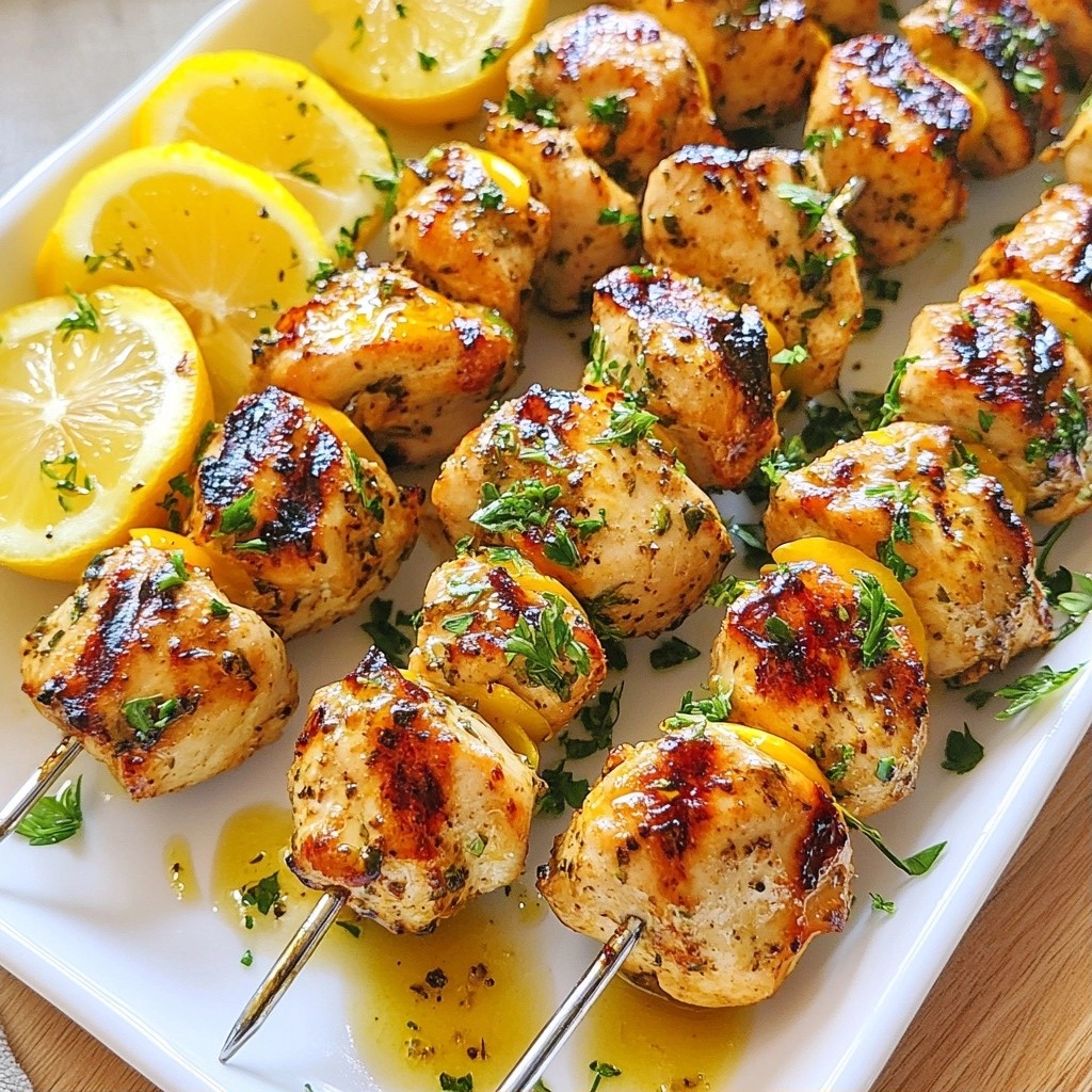 Flavorful Meal Prep Lemon Herb Chicken Kebabs Recipe