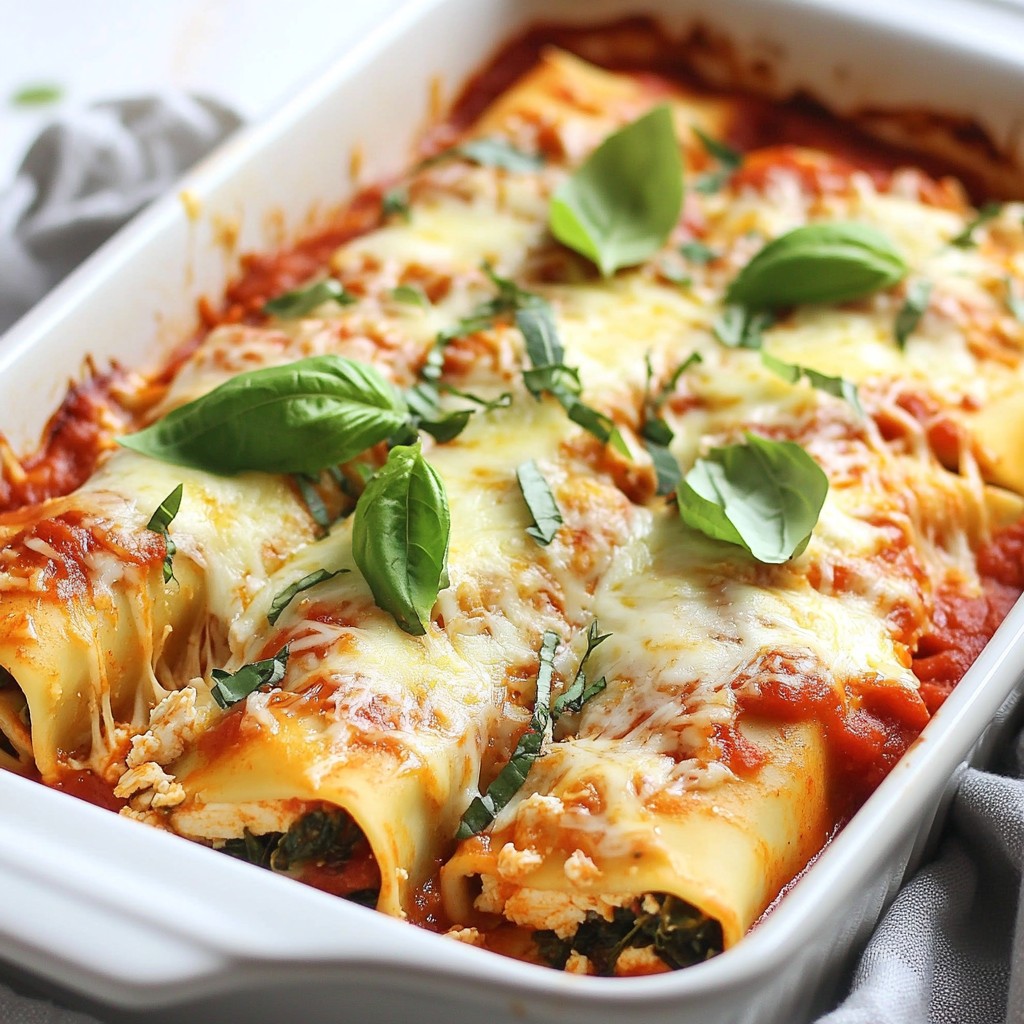 Easy Freezer Meals Chicken and Spinach Cannelloni Recipe