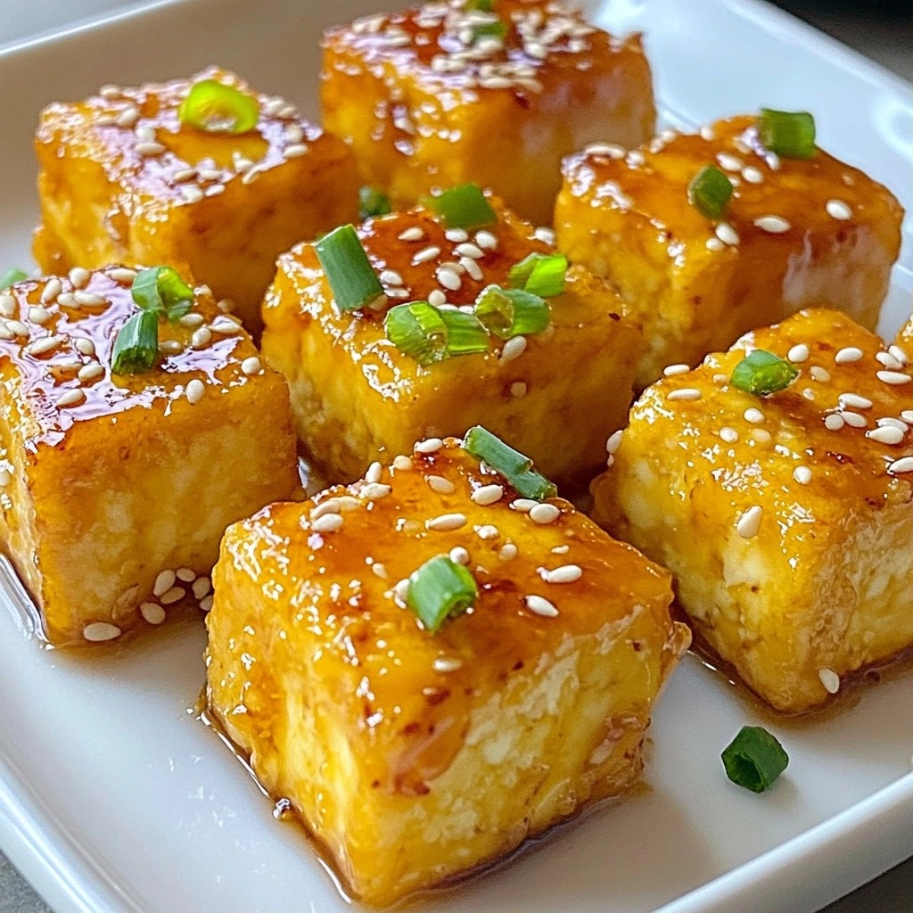 Crispy Meal Prep Honey Garlic Tofu Bites Recipe