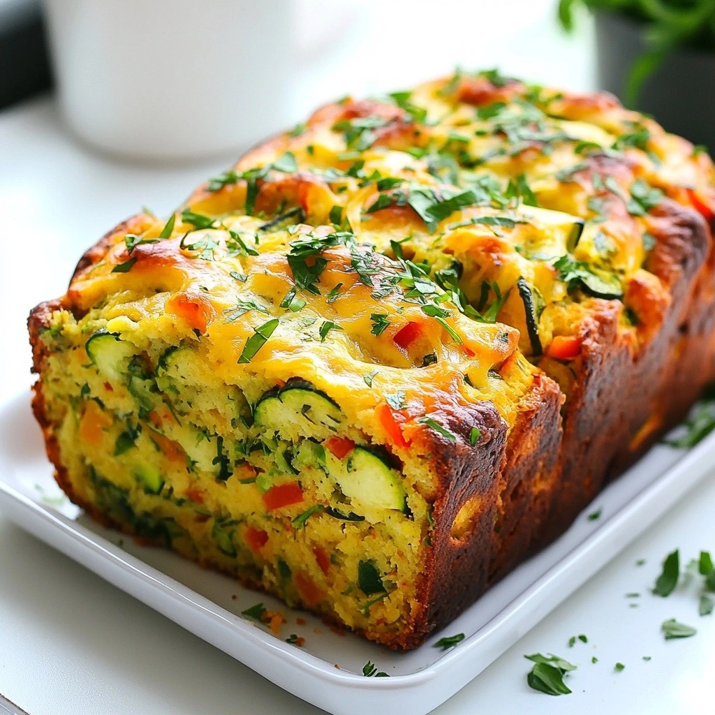 Make-Ahead Meals Savory Veggie and Cheese Breakfast Loaf