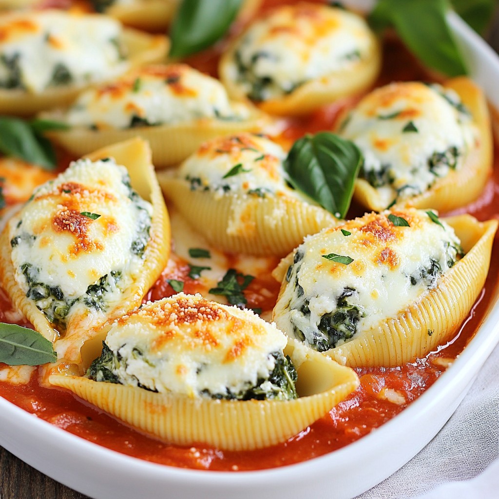 Easy Freezer Meals Creamy Spinach Stuffed Shells Recipe