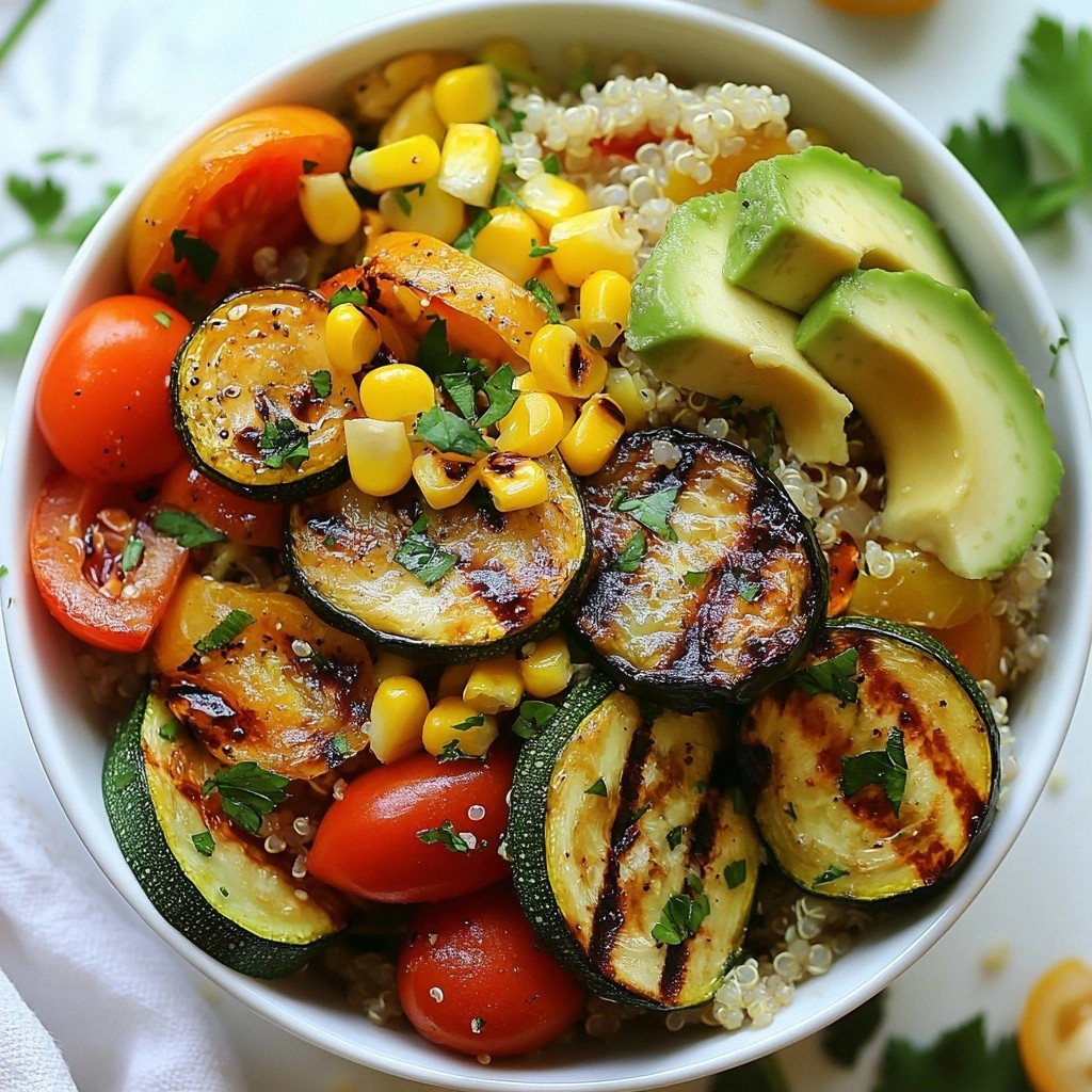 Healthy meal prep Grilled Veggie Quinoa Salad Delight