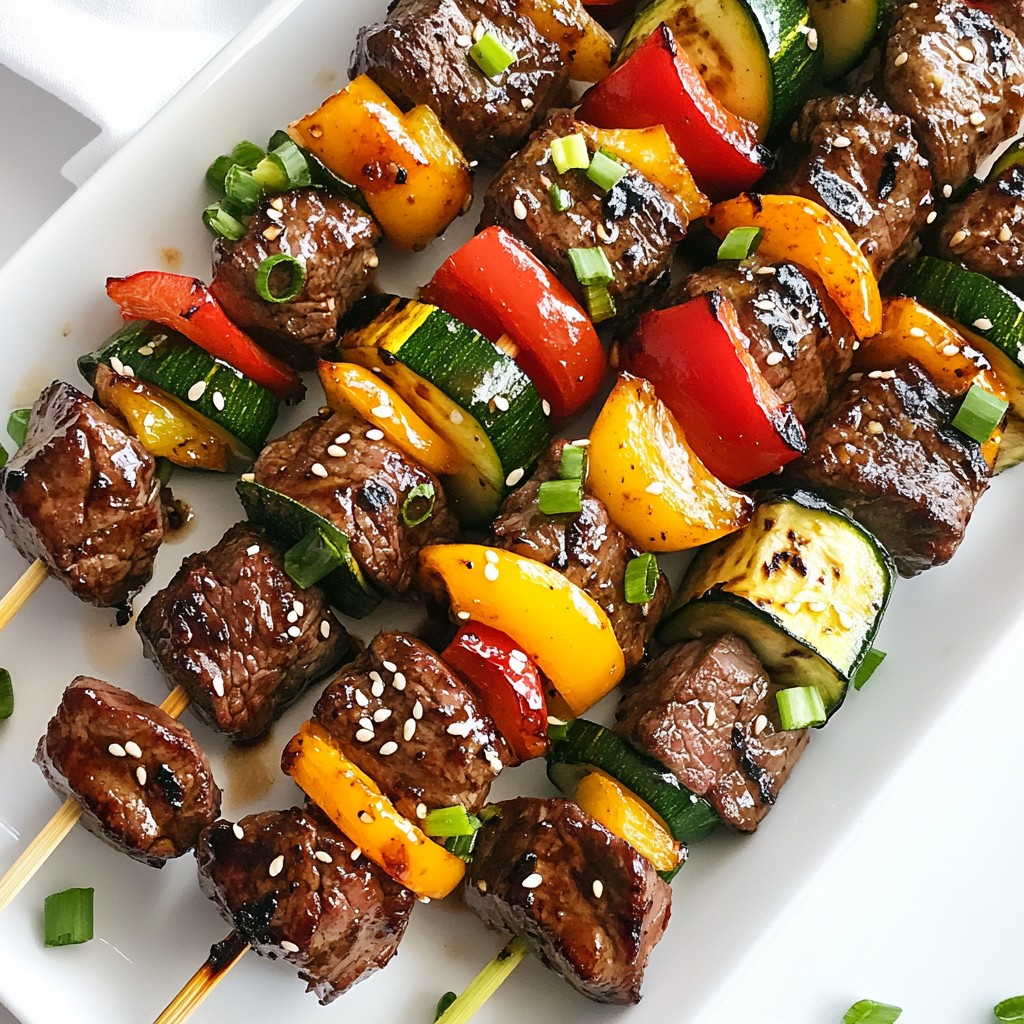 Quick meal prep Teriyaki Beef Skewers Savory Delight