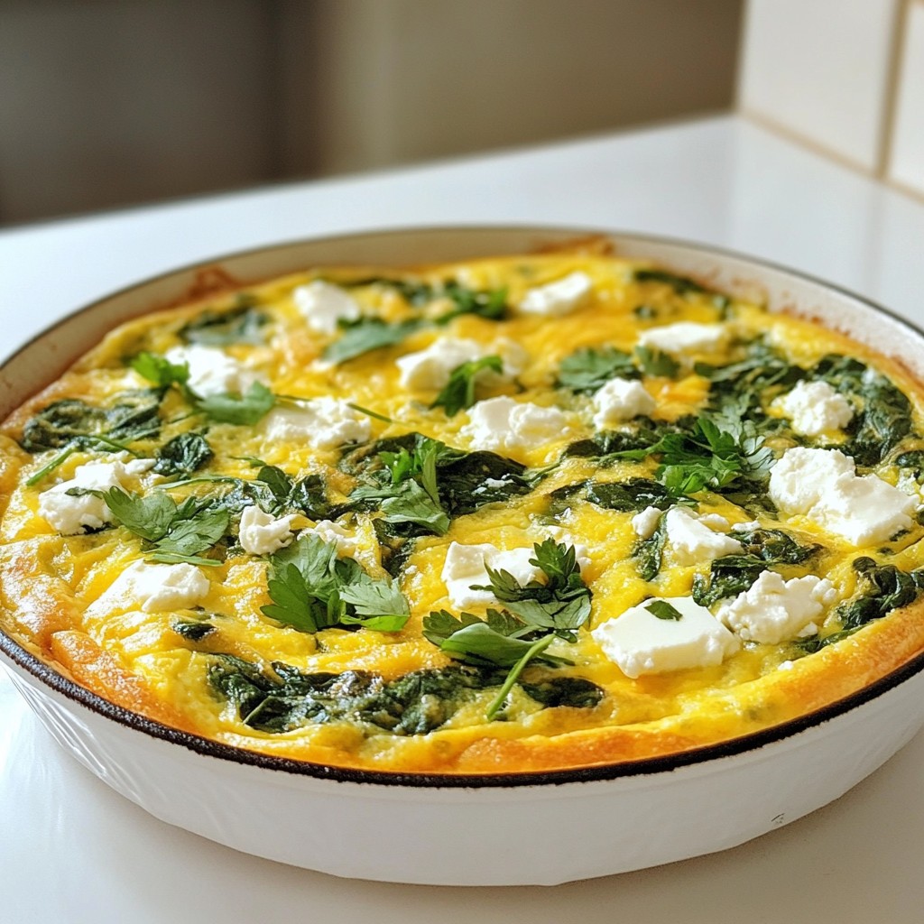 Make-ahead Meals Spinach and Feta Frittata Delight