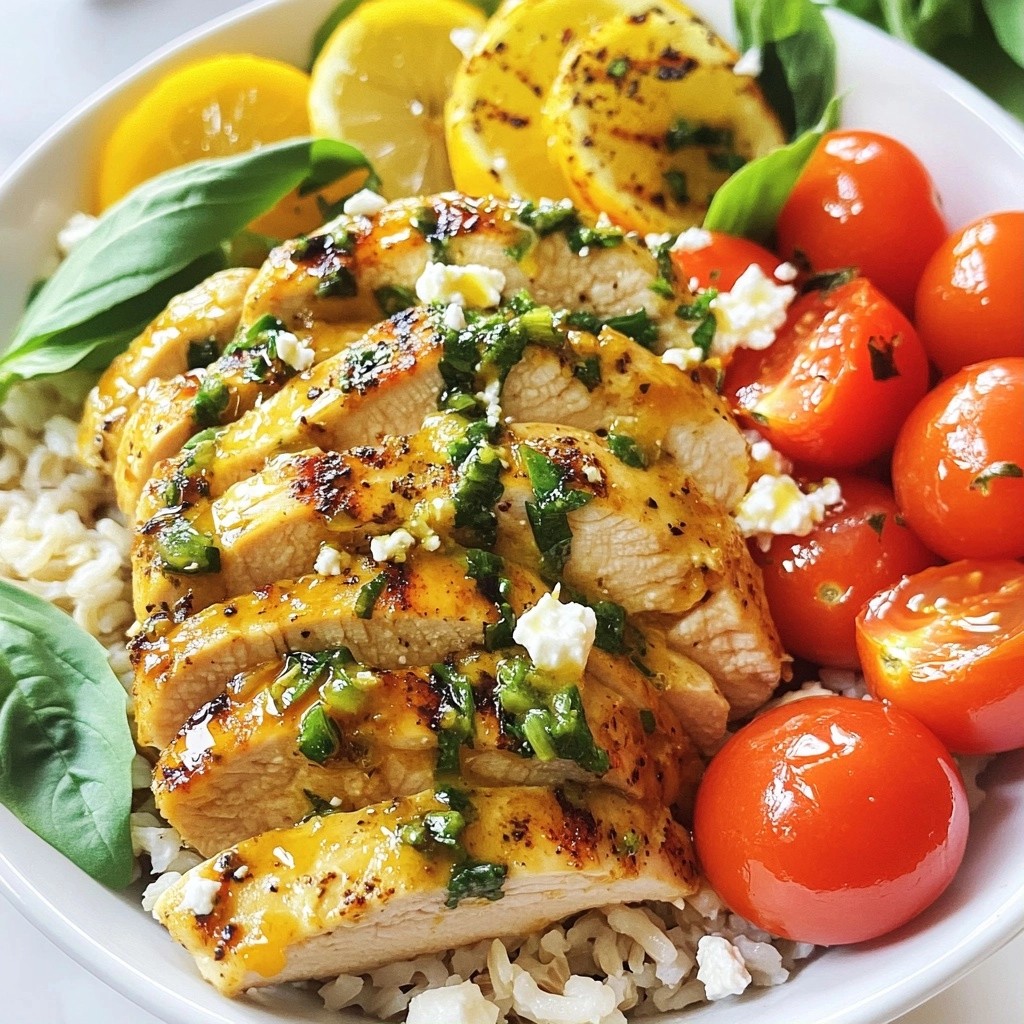 Quick meal prep Zesty Lemon Basil Chicken Bowls Recipe