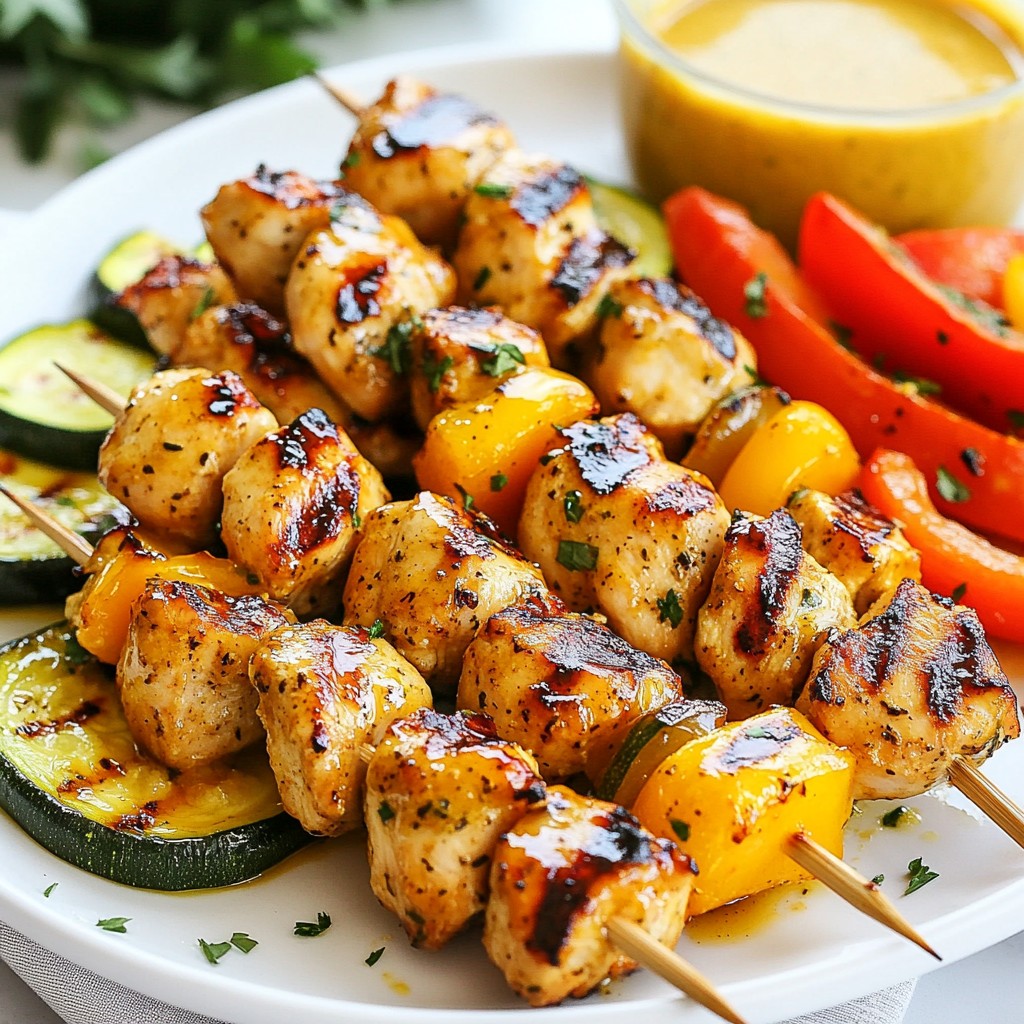 Quick Meal Prep Honey Mustard Chicken Skewers Delight