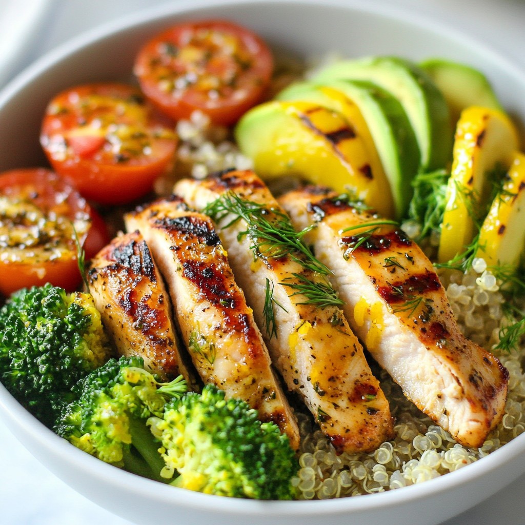 Tangy Meal Prep Lemon Dill Chicken Bowls Delight