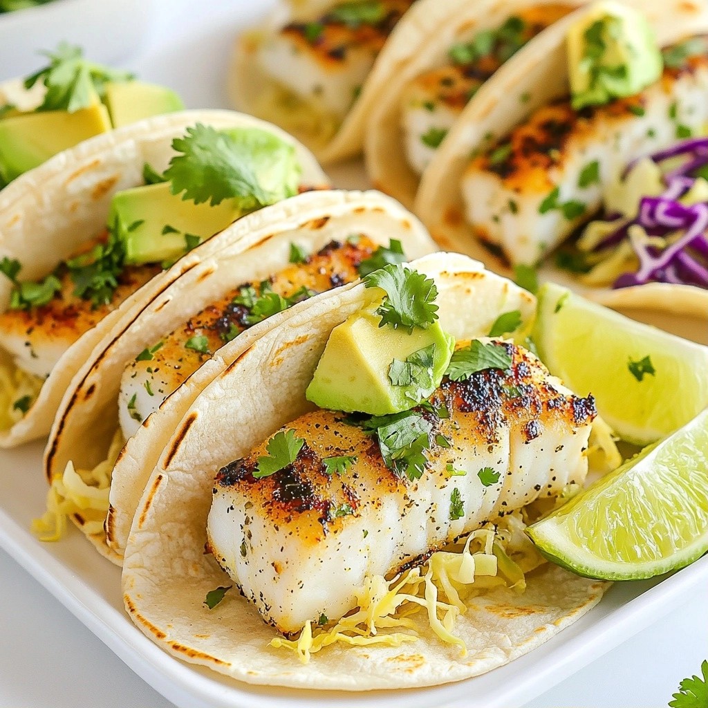 Healthy Meal Prep Grilled Lemon Herb Fish Tacos Recipe