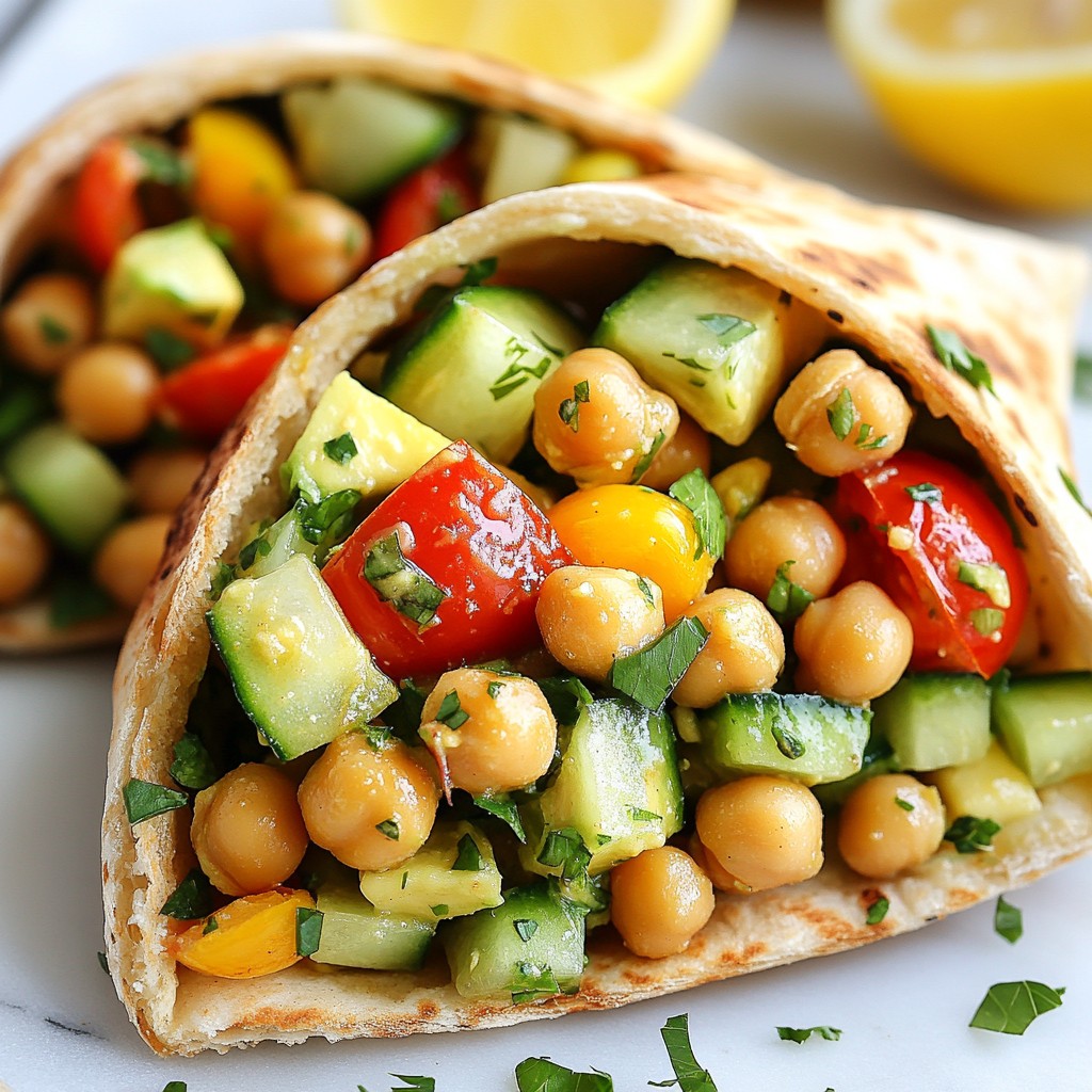 Healthy Meal Prep Spicy Chickpea Salad Pitas Delight