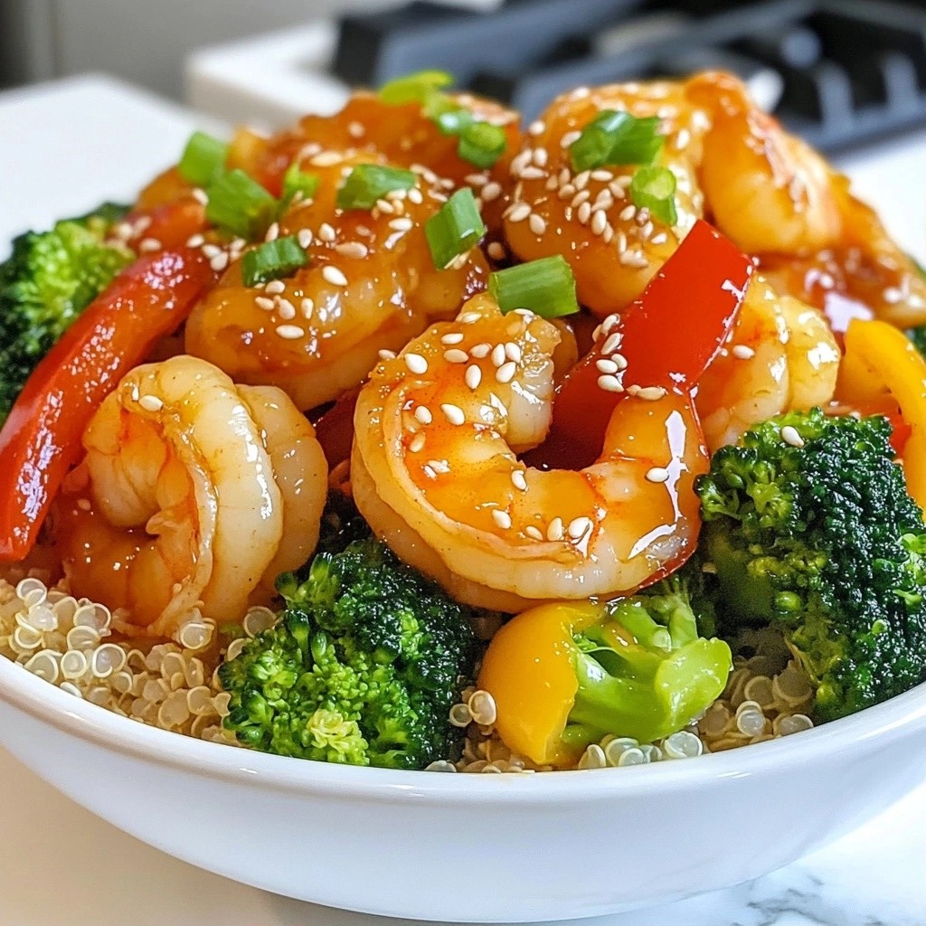 Quick meal prep Garlic Ginger Shrimp Bowls Delight