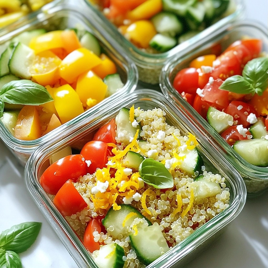 Zesty meal prep Lemon Basil Quinoa Salad Recipe