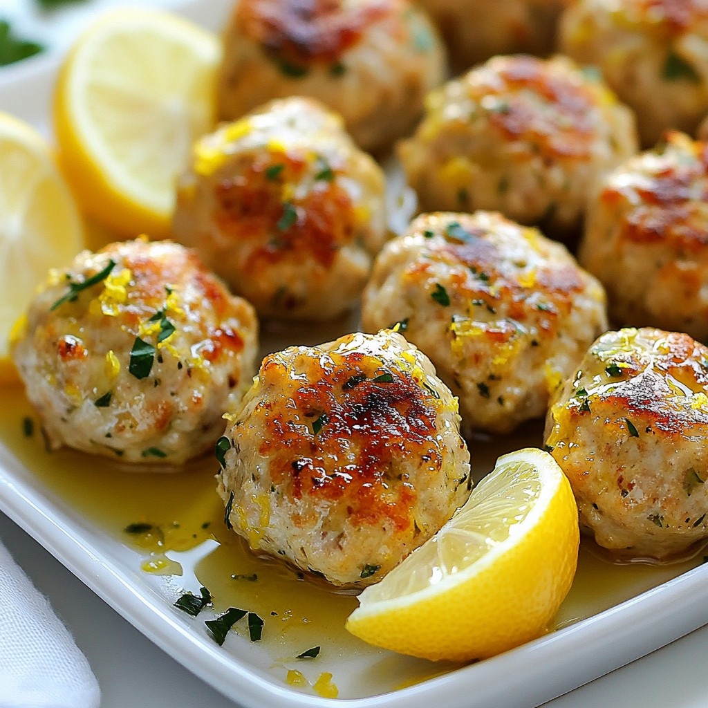 Batch Cooking Lemon Herb Turkey Meatballs Flavorful Meal