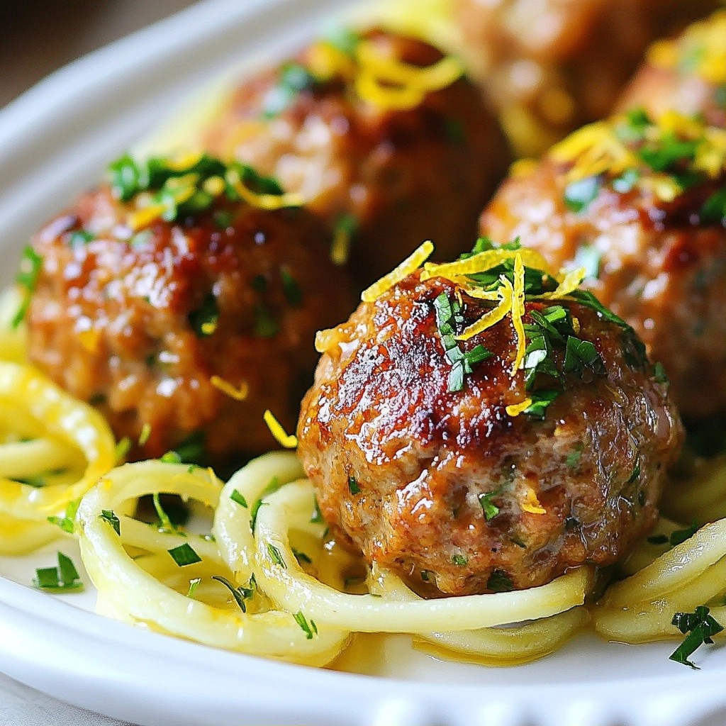 Easy Freezer Meals Lemon Garlic Turkey Meatballs Recipe