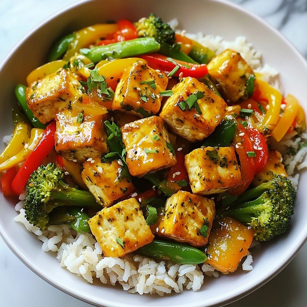 Crispy Meal Prep Lemon Herb Tofu Stir-Fry Delight