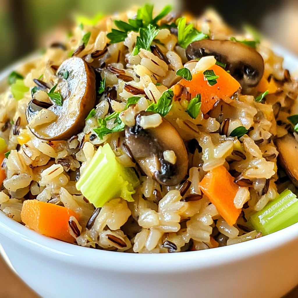 Batch Cooking Savory Mushroom and Wild Rice Pilaf Delight