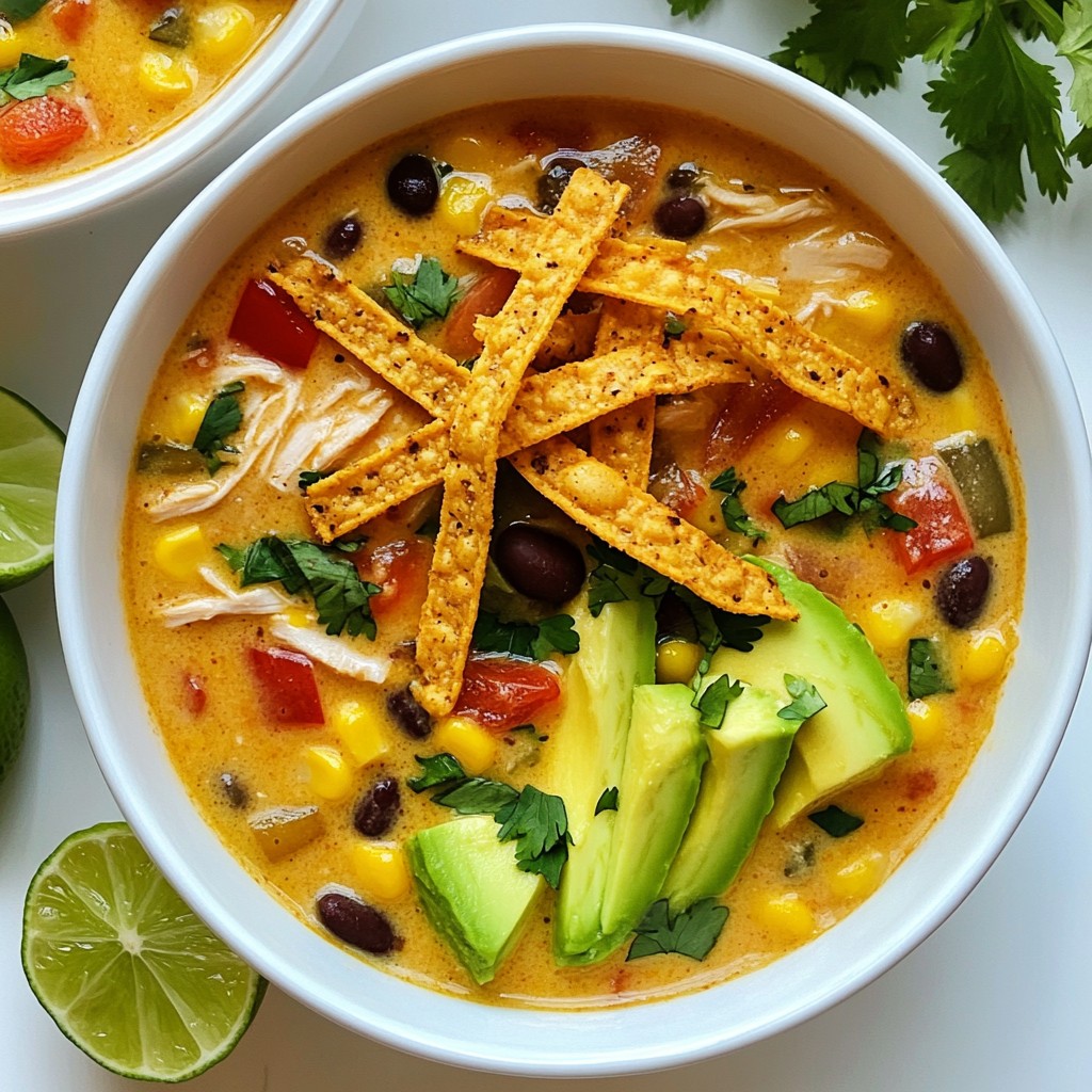 Batch Cooking Creamy Chicken Tortilla Soup Recipe