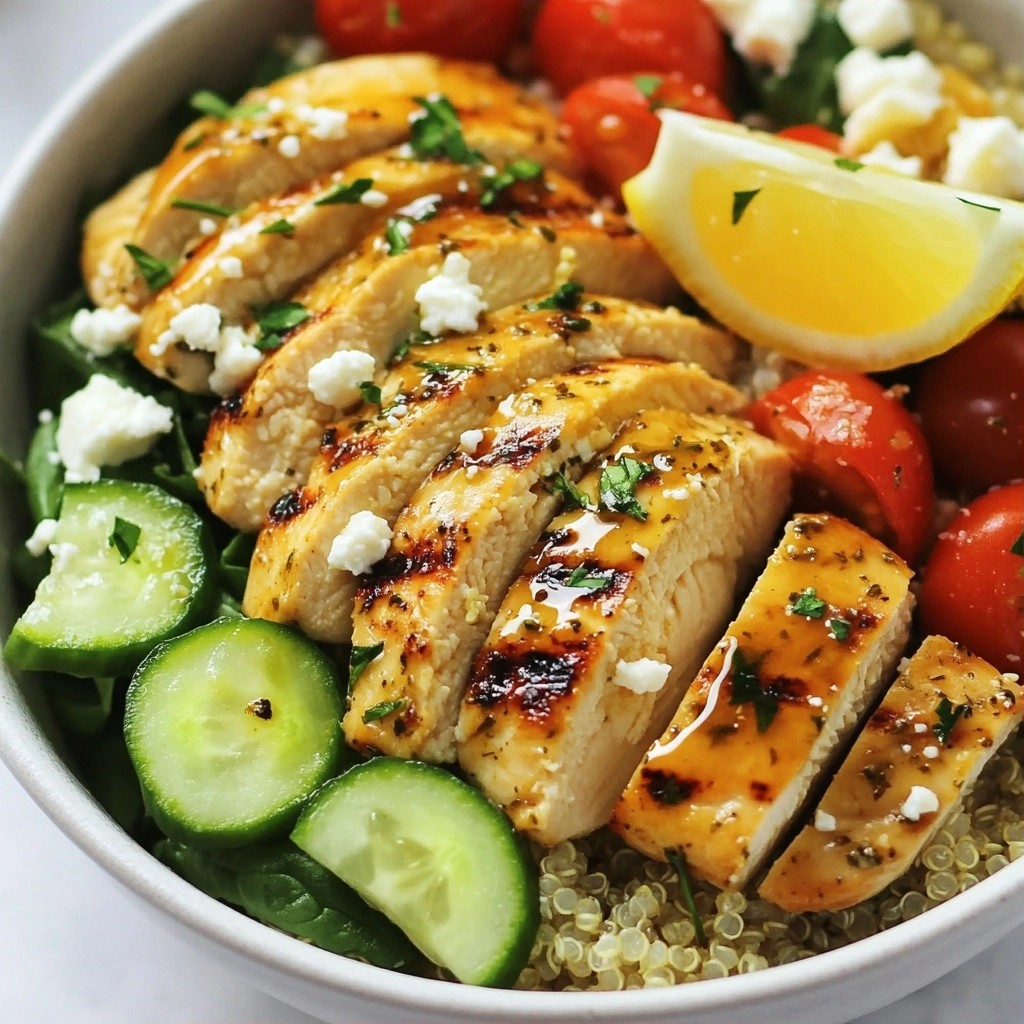 Quick meal prep Lemon Thyme Chicken Bowls Delight