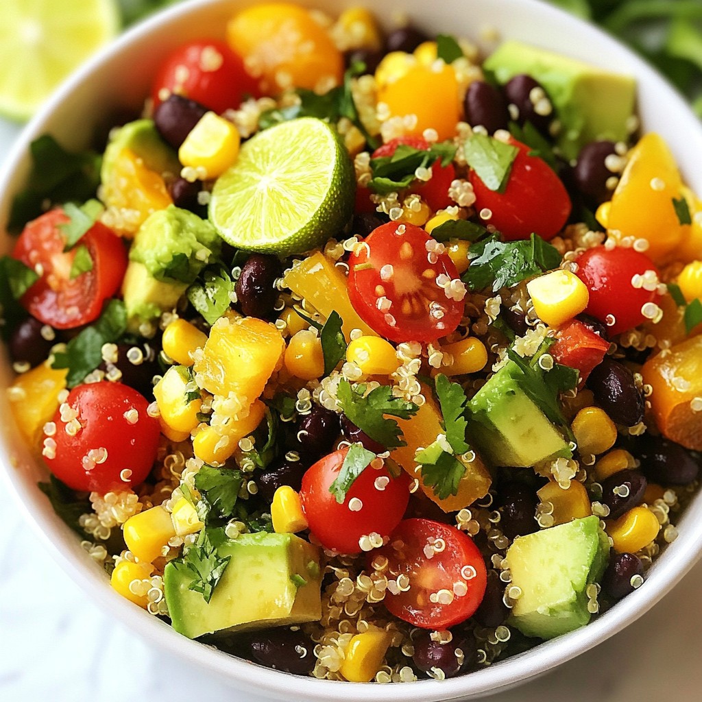 Healthy Meal Prep Citrus Quinoa and Black Bean Salad