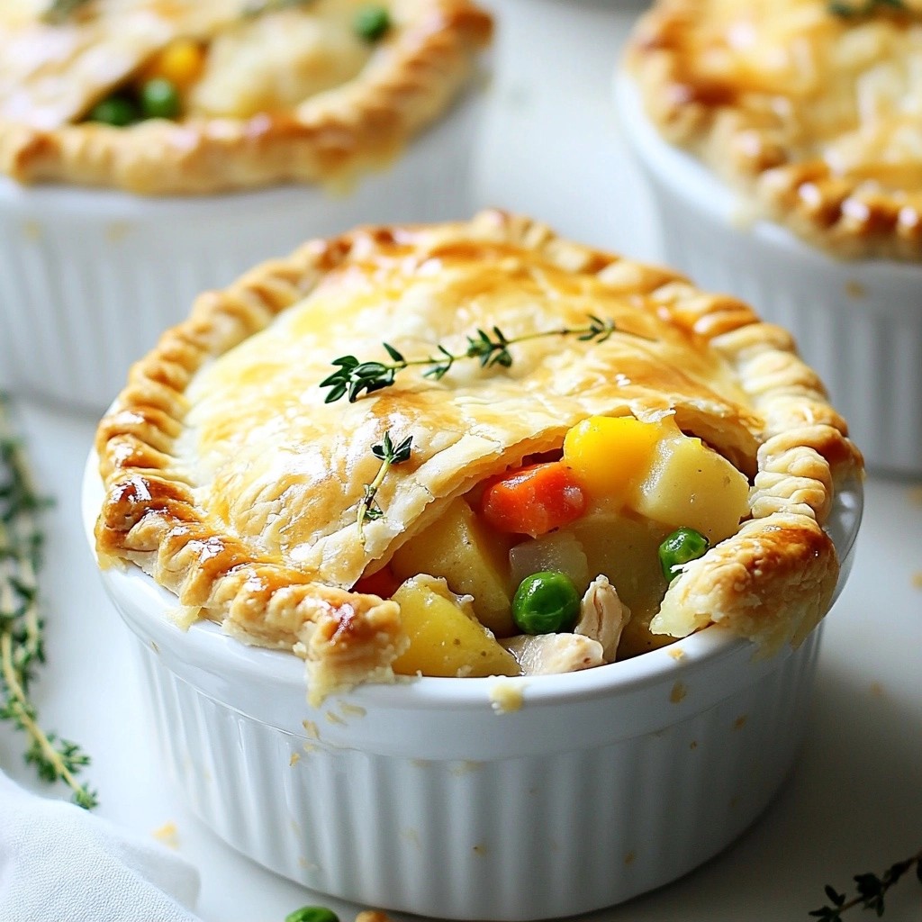 Easy Freezer Meals Chicken and Veggie Pot Pies Recipe