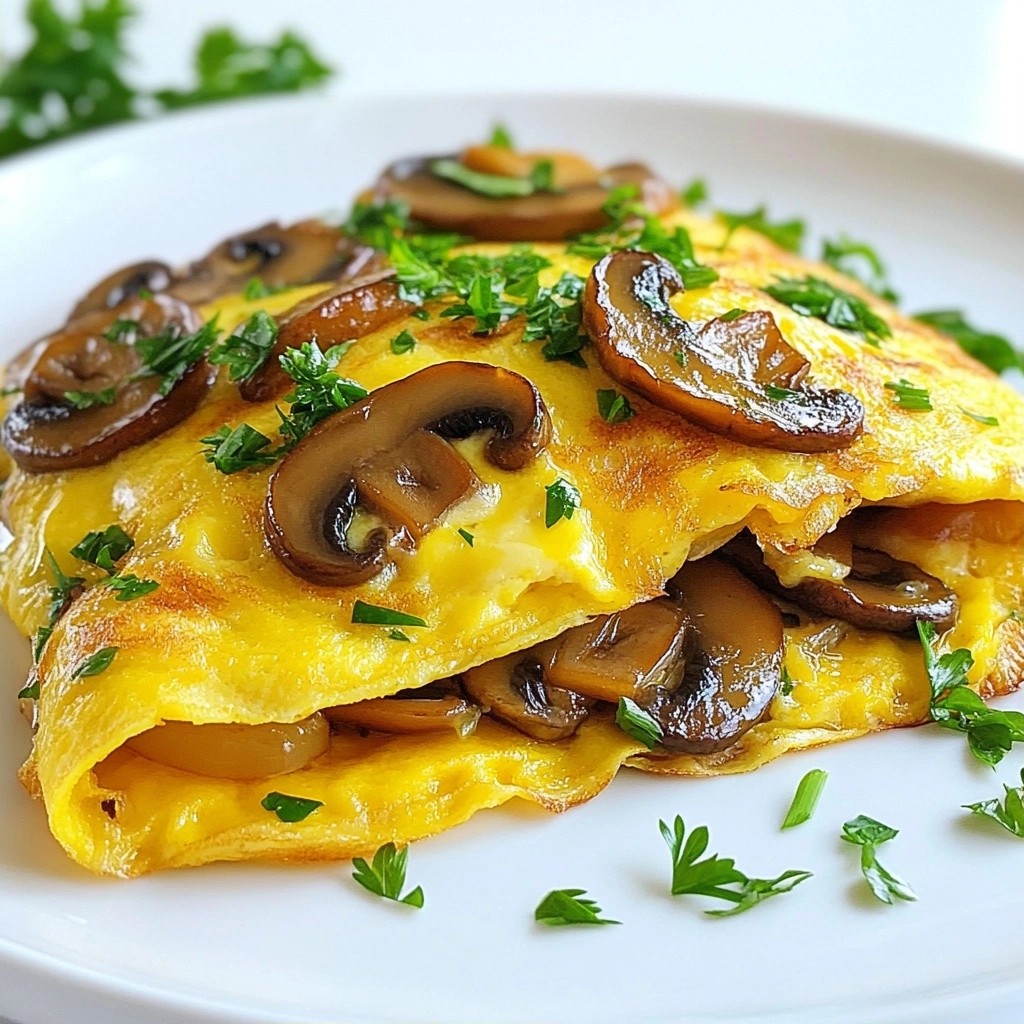 Make-ahead meals Savory Mushroom and Swiss Omelette