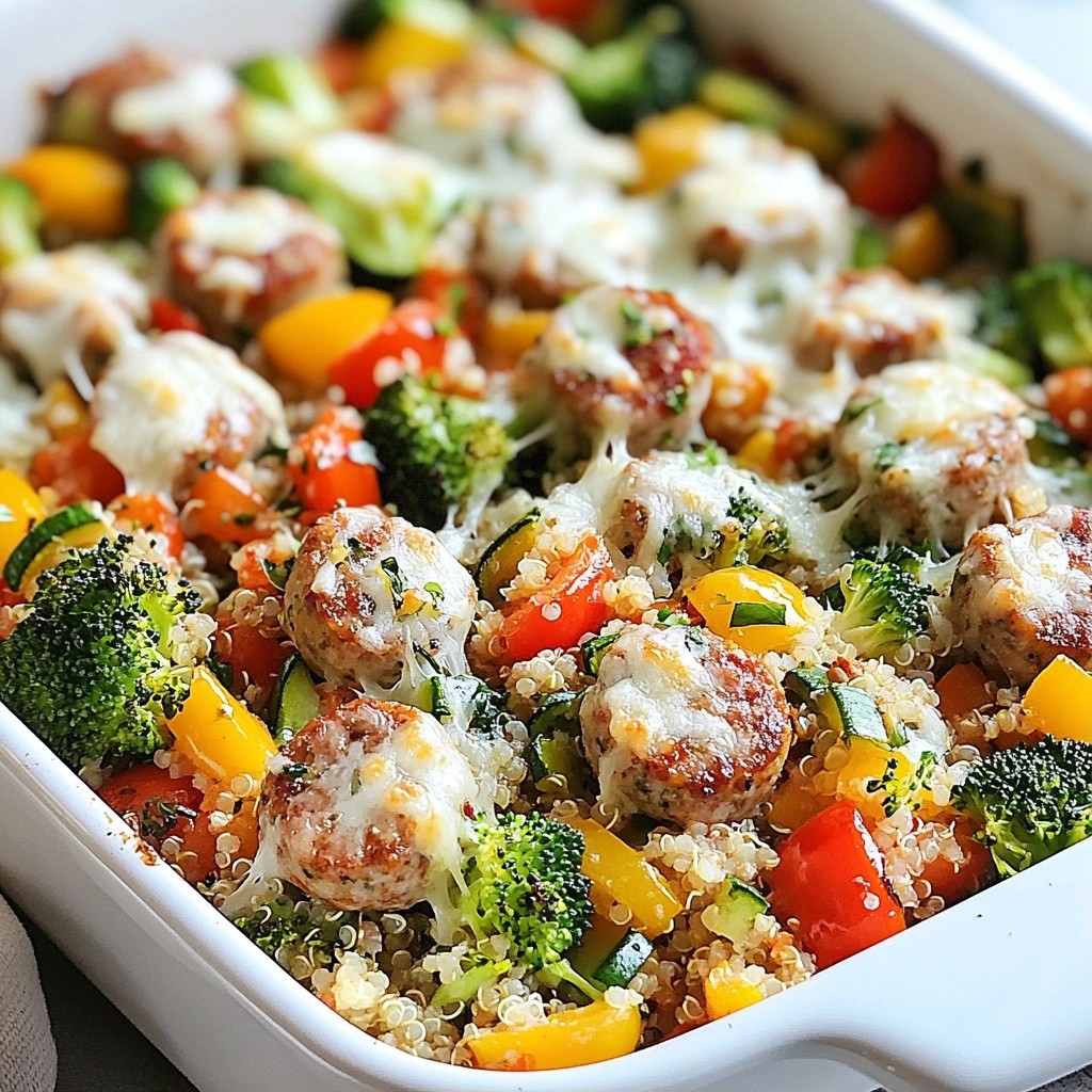 Easy Freezer Meals Vegetable and Turkey Sausage Bake