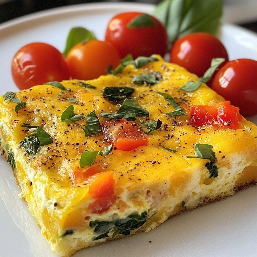 Cheesy Vegetable Breakfast Frittata Easy Make-Ahead Meal