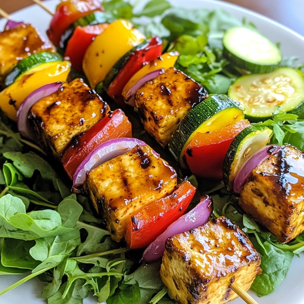 Quick meal prep Balsamic Glazed Tofu Skewers Delight