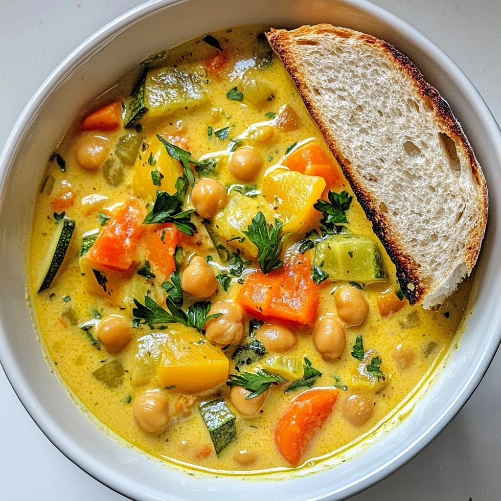 Batch Cooking Creamy Vegetable Chickpea Stew Delight