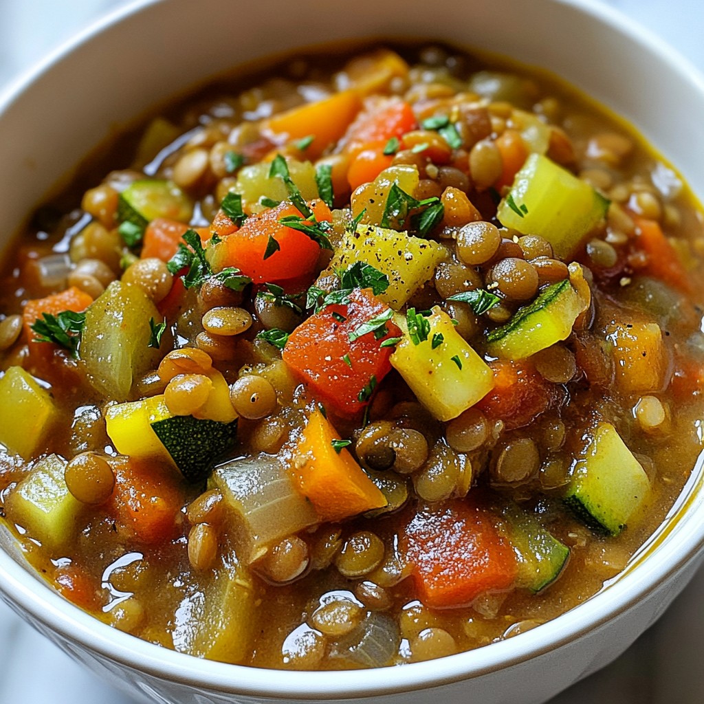 Batch Cooking Hearty Vegetable Lentil Stew Recipe