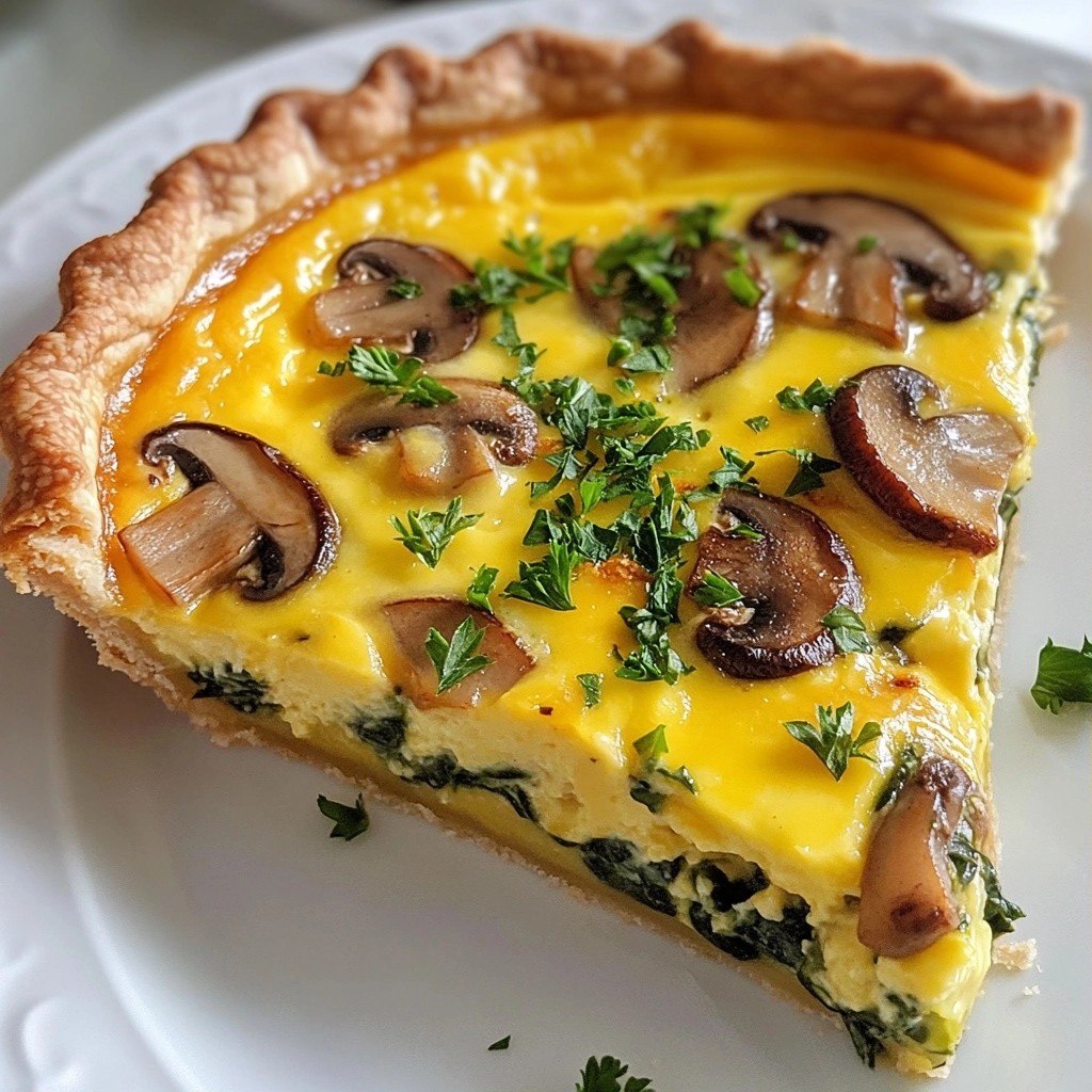 Make-ahead Meals Savory Mushroom and Spinach Quiche