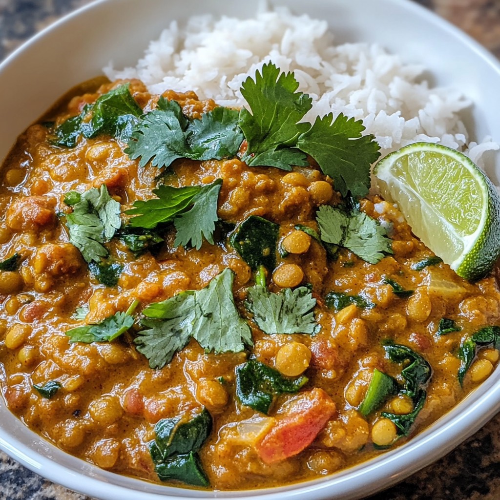 Batch Cooking Savory Coconut Curry Lentils Delight