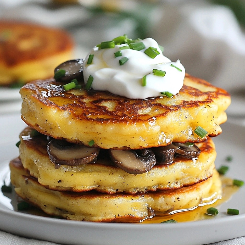 Savory Mushroom Breakfast Pancakes Quick Meal Prep