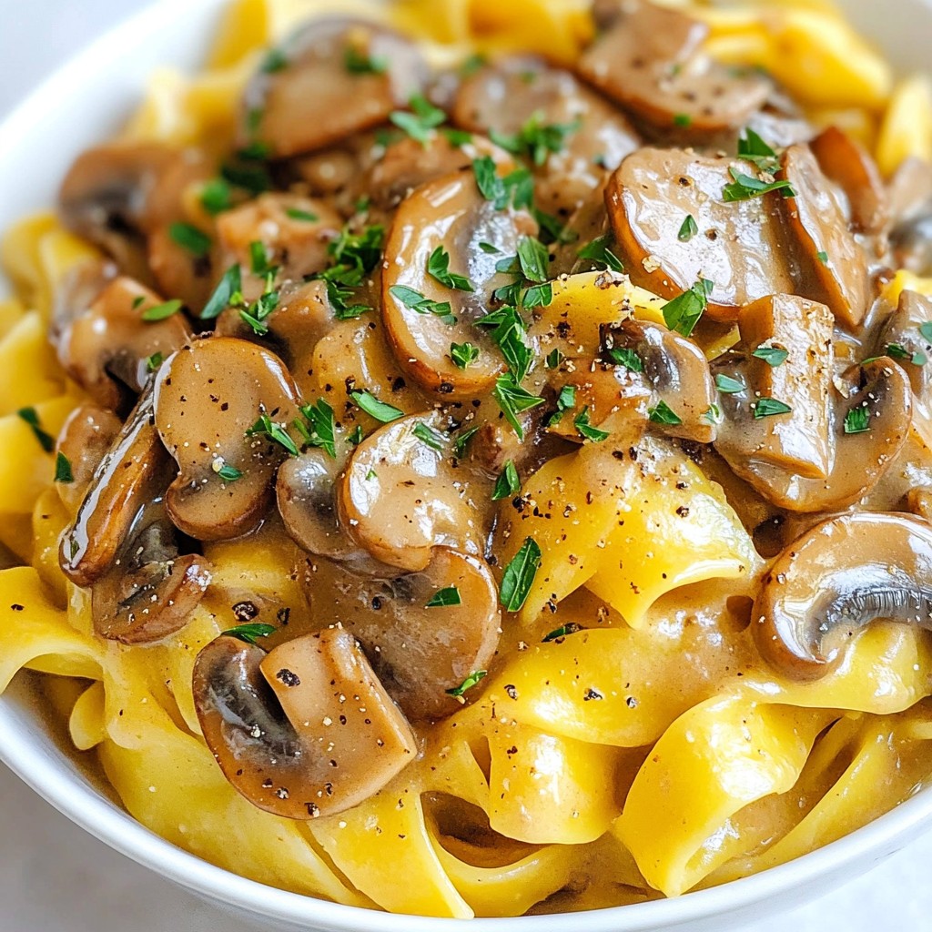 Easy Freezer Meals Creamy Mushroom Stroganoff Delight